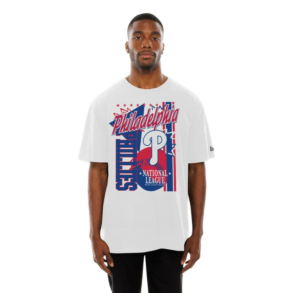 White Philadelphia Phillies New Era Big Graphic Domestic T-Shirt