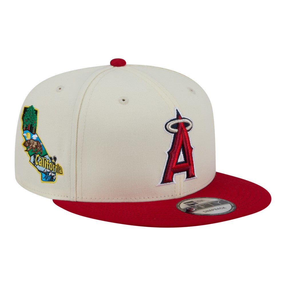 Cream/Red Los Angeles Angels New Era Localized 9FIFTY Snapback Hat
