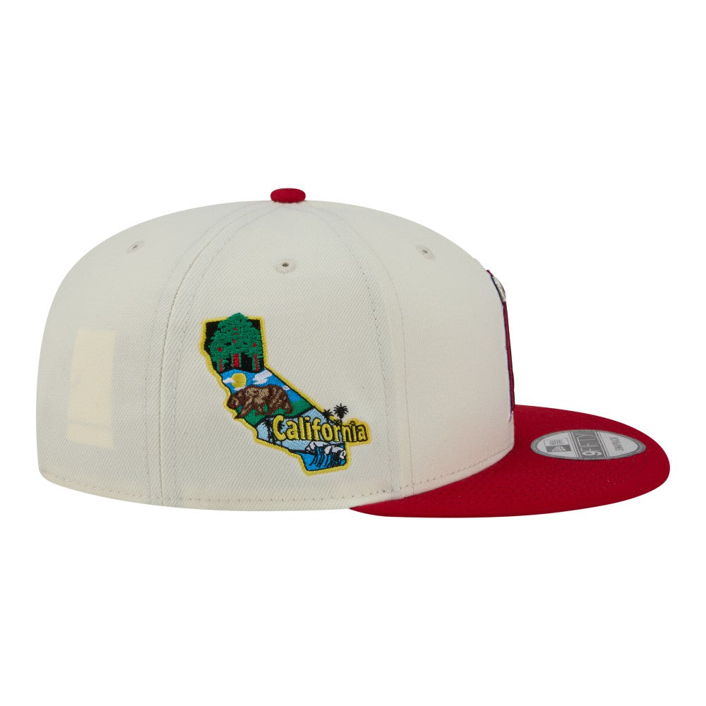Cream/Red Los Angeles Angels New Era Localized 9FIFTY Snapback Hat