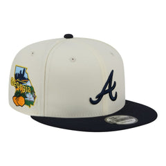 Cream/Navy Atlanta Braves New Era Localized 9FIFTY Snapback Hat