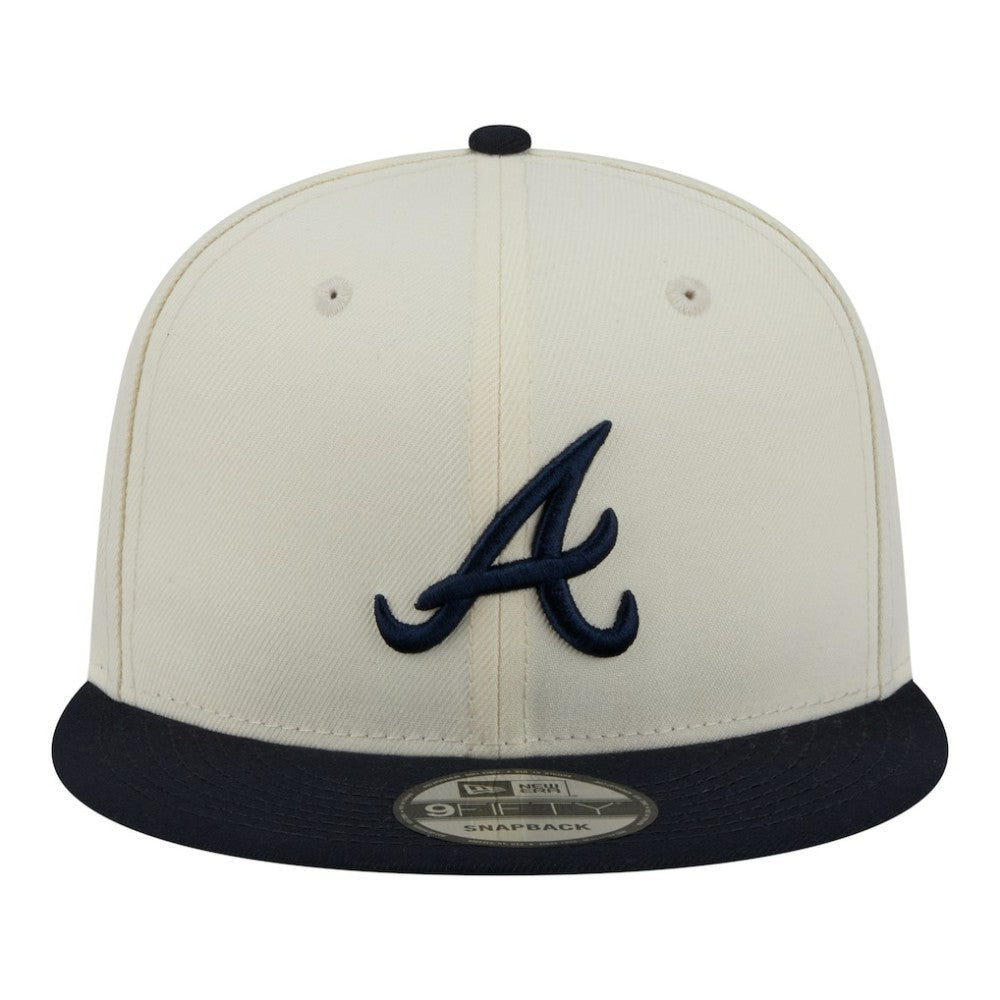 Cream/Navy Atlanta Braves New Era Localized 9FIFTY Snapback Hat