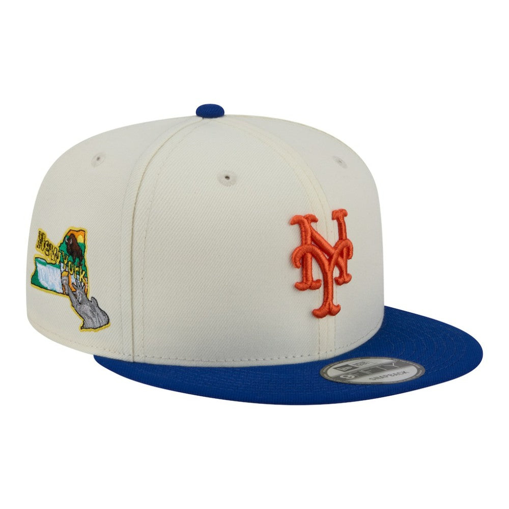 Cream/Royal New York Mets New Era Localized 9FIFTY Snapback Hat