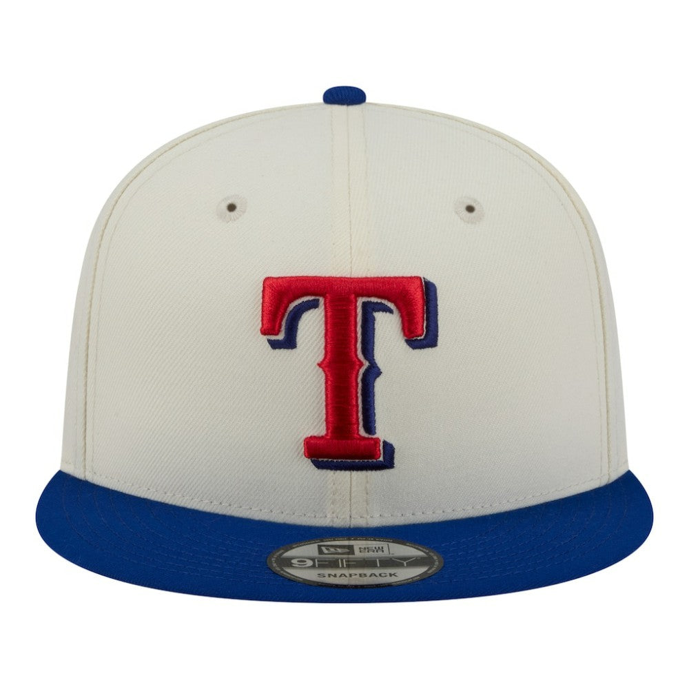 Cream/Royal Texas Rangers New Era Localized 9FIFTY Snapback Hat