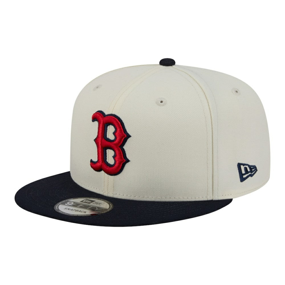 Cream/Navy Boston Red Sox New Era Localized 9FIFTY Snapback Hat