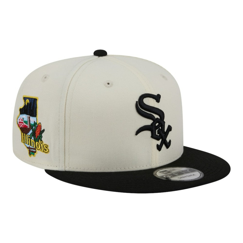 Cream/Black Chicago White Sox New Era Localized 9FIFTY Snapback Hat