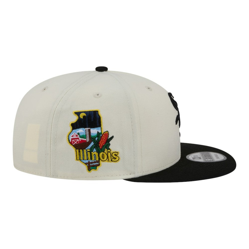Cream/Black Chicago White Sox New Era Localized 9FIFTY Snapback Hat