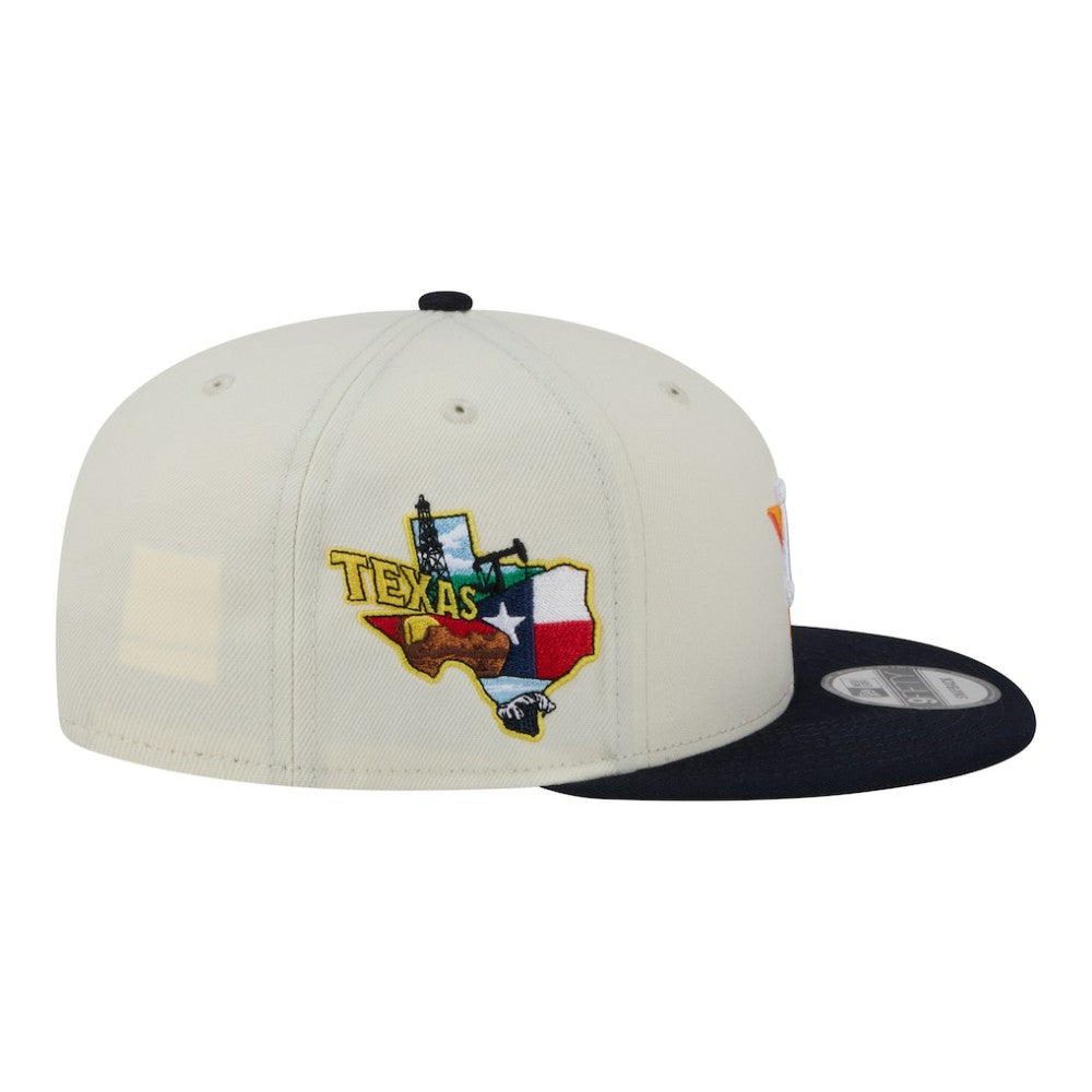 Cream/Navy Houston Astros New Era Localized 9FIFTY Snapback Hat