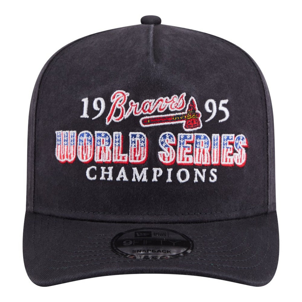 Navy Atlanta Braves New Era 1995 World Series Champions Historic 9FIFTY A-Frame Snapback Hat