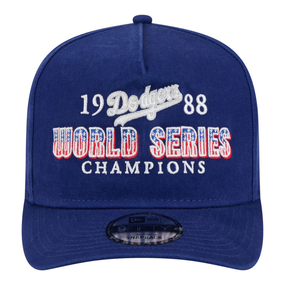 Royal Los Angeles Dodgers New Era 1988 World Series Champions Throwback 9FIFTY A-Frame Snapback Hat