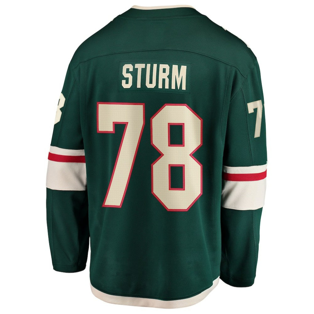 NHL Nico Sturm Minnesota Wild Fanatics Home Breakaway Jersey