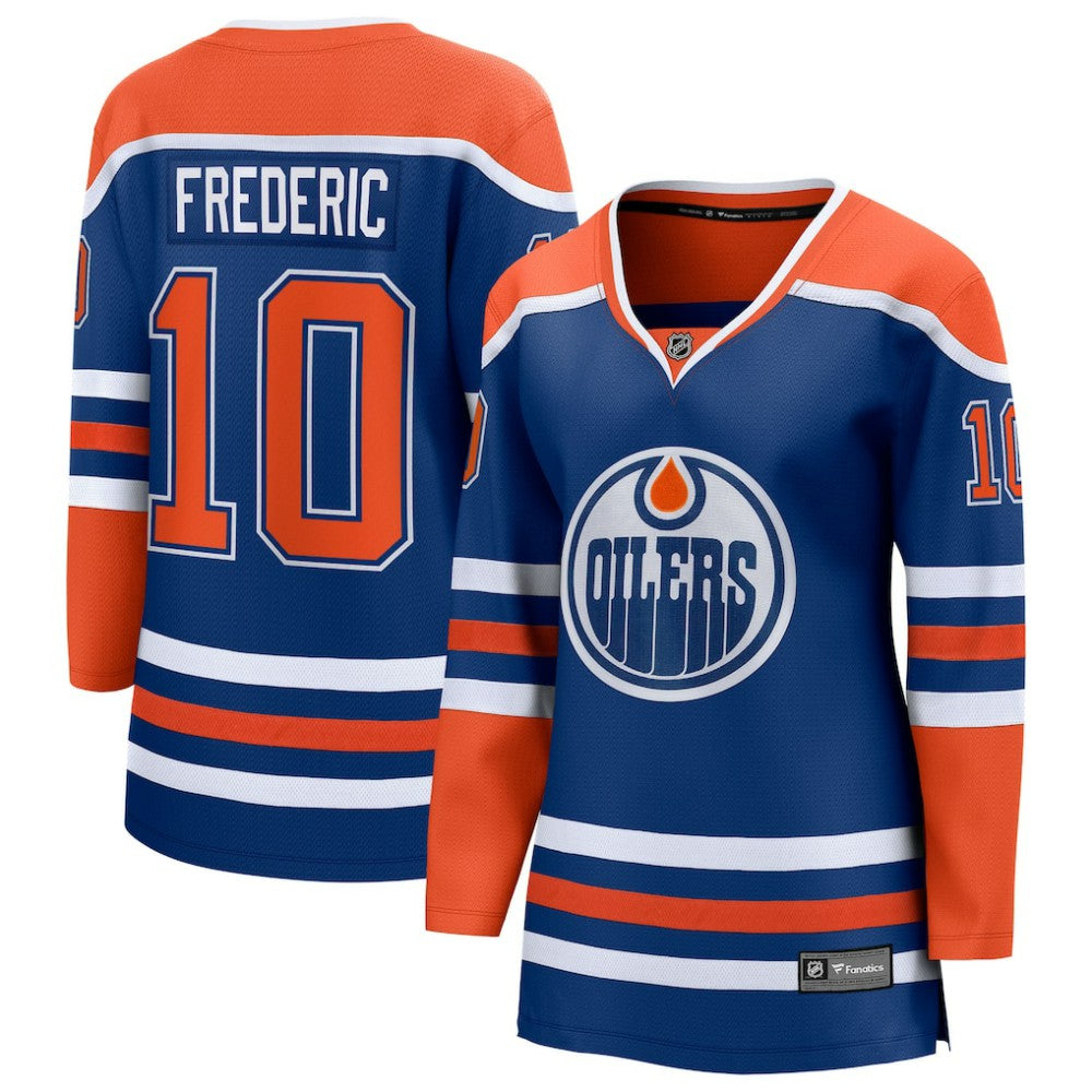 NHL Trent Frederic Edmonton Oilers Fanatics Women's Home Breakaway Jersey