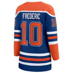 NHL Trent Frederic Edmonton Oilers Fanatics Women's Home Breakaway Jersey