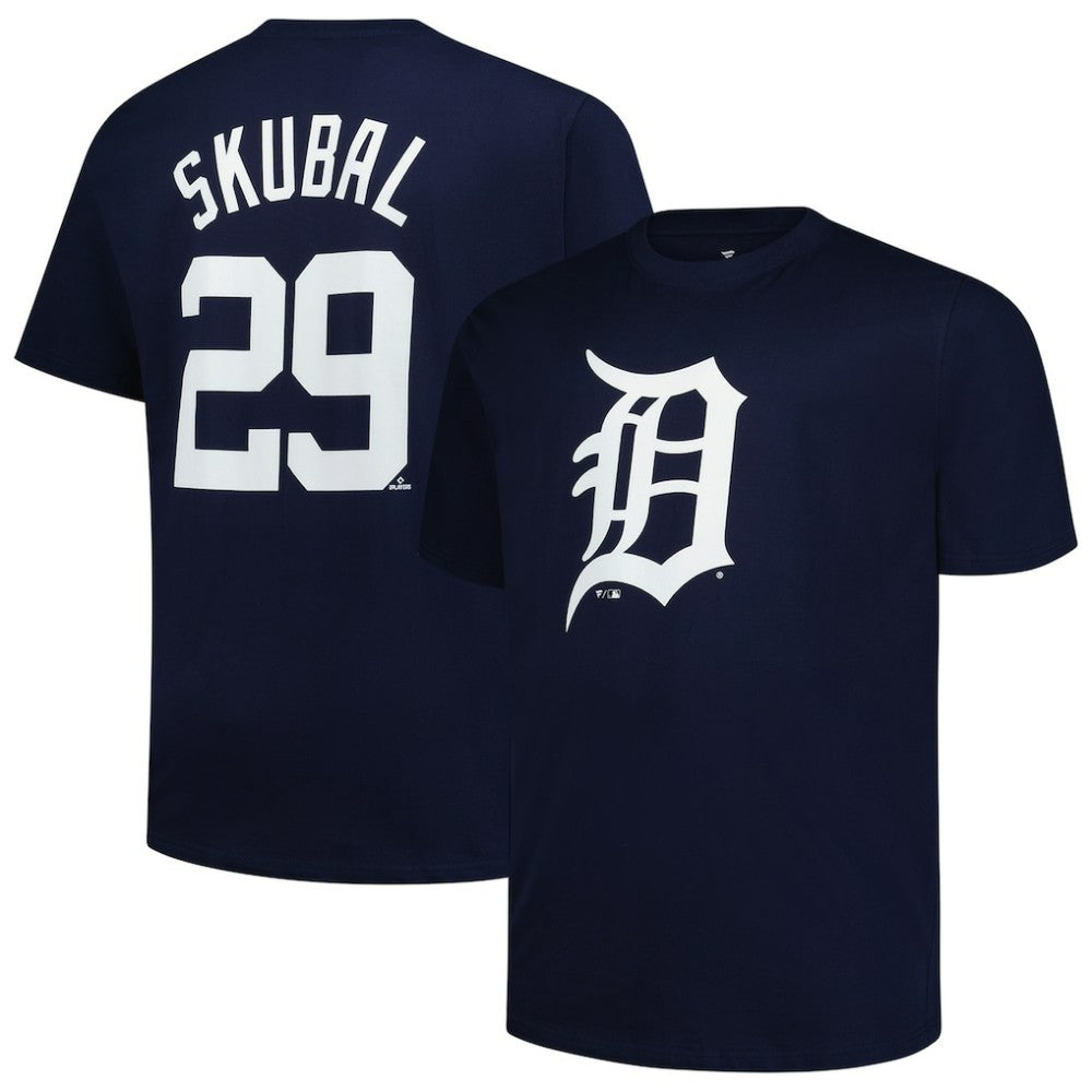 Navy Tarik Skubal Detroit Tigers Fanatics Big & Tall Name & Number T-Shirt