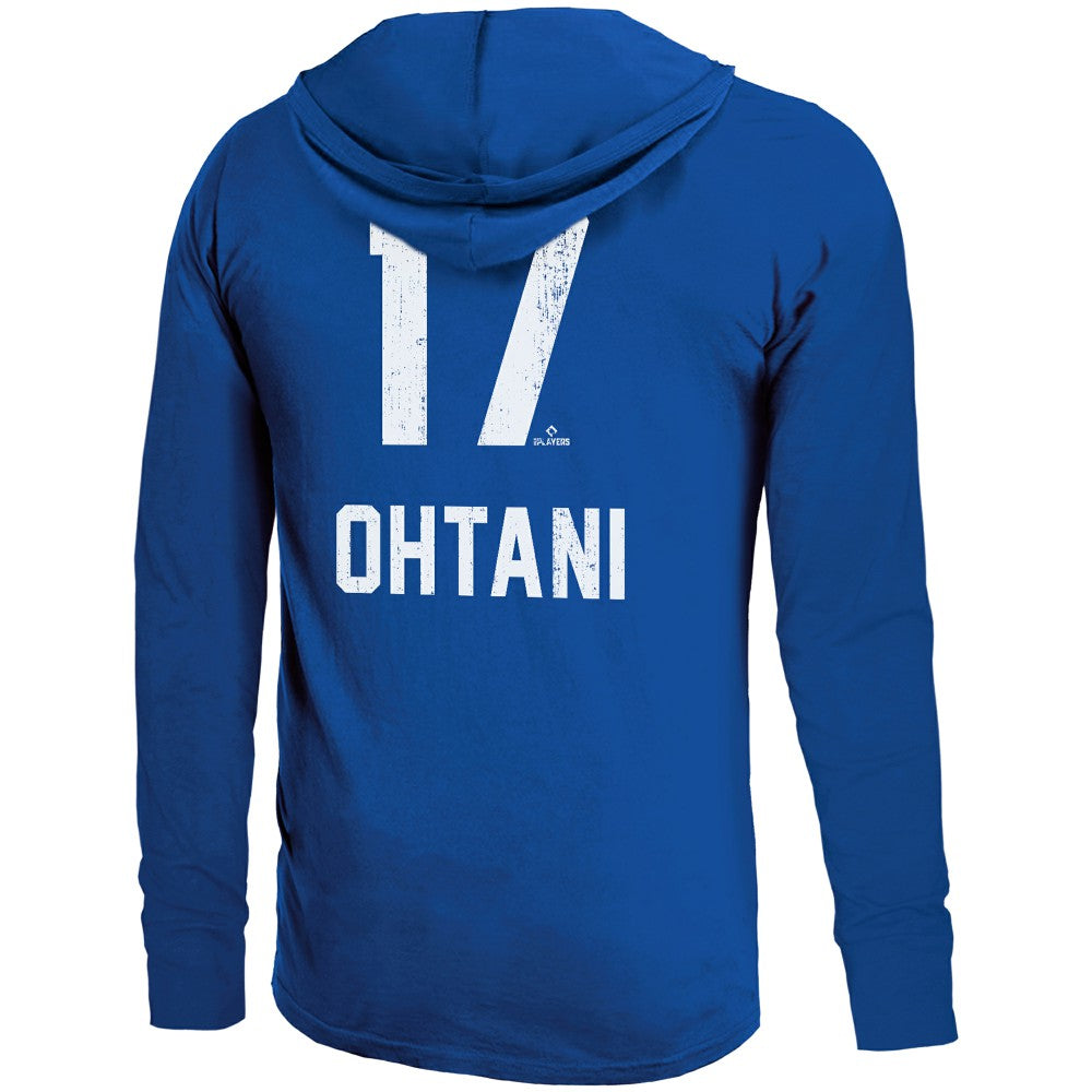 Royal Shohei Ohtani Los Angeles Dodgers Majestic Threads Lightweight Name & Number Hoodie