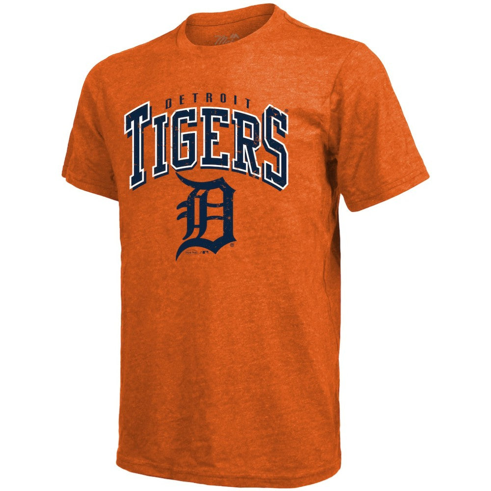 Orange Tarik Skubal Detroit Tigers Majestic Threads Triblend Name & Number T-Shirt