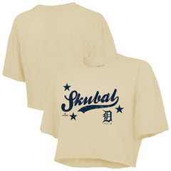 Cream Tarik Skubal Detroit Tigers Majestic Threads Women's Boxy Crop Top