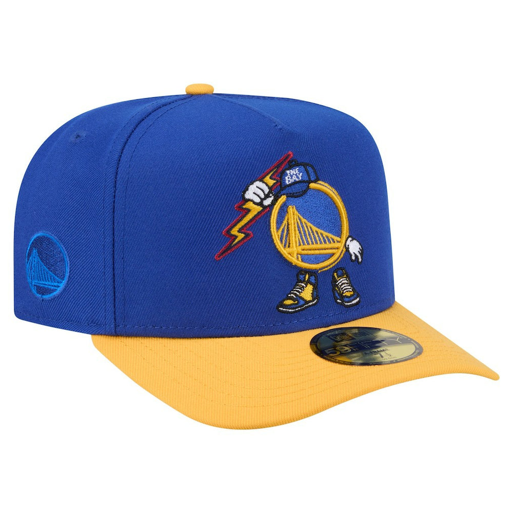 New Era Golden State Warriors Injection Cartoon Logo A-Frame 59FIFTY Fitted Hat sale