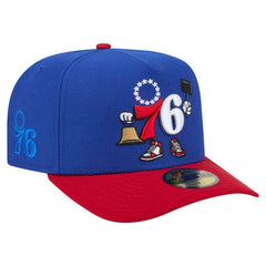 New Era Philadelphia 76ers Injection Cartoon Logo A-Frame 59FIFTY Fitted Hat