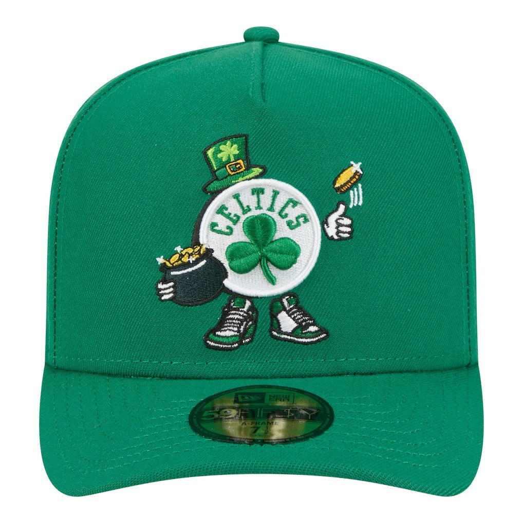 New Era Boston Celtics Injection Cartoon Logo A-Frame 59FIFTY Fitted Hat