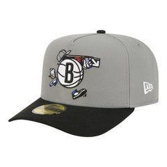 New Era Brooklyn Nets Injection Cartoon Logo A-Frame 59FIFTY Fitted Hat