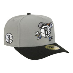 New Era Brooklyn Nets Injection Cartoon Logo A-Frame 59FIFTY Fitted Hat