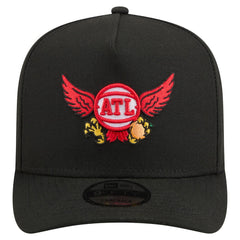New Era Atlanta Hawks Injection Cartoon Logo A-Frame 9FIFTY Adjustable Hat