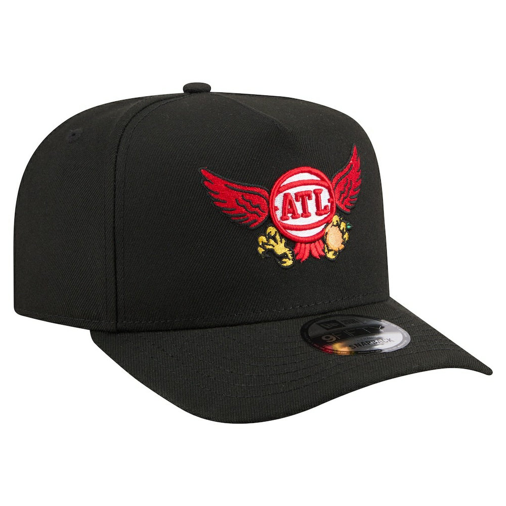 New Era Atlanta Hawks Injection Cartoon Logo A-Frame 9FIFTY Adjustable Hat