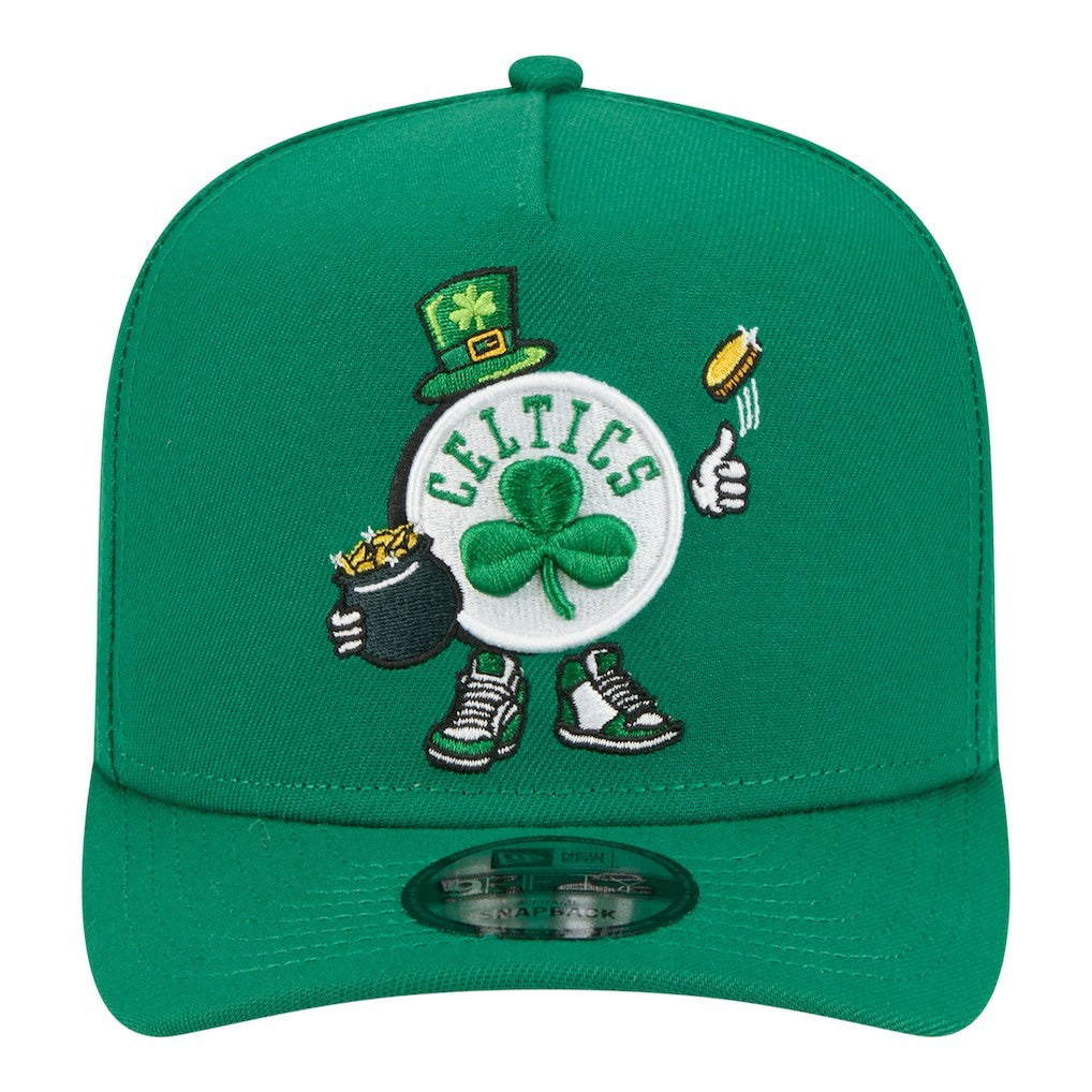 New Era Boston Celtics Injection Cartoon Logo A-Frame 9FIFTY Adjustable Hat