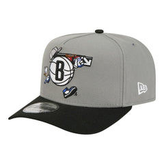 New Era Brooklyn Nets Injection Cartoon Logo A-Frame 9FIFTY Adjustable Hat