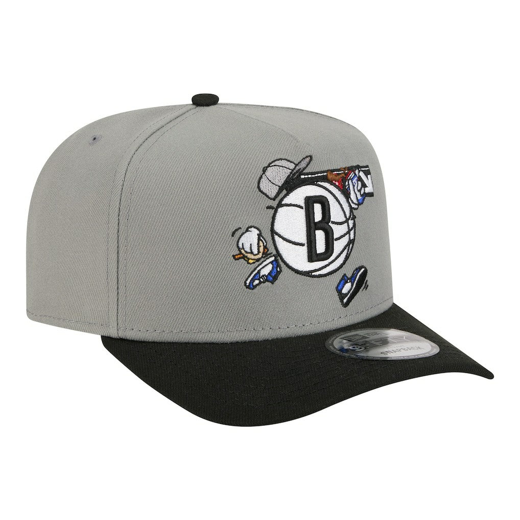 New Era Brooklyn Nets Injection Cartoon Logo A-Frame 9FIFTY Adjustable Hat