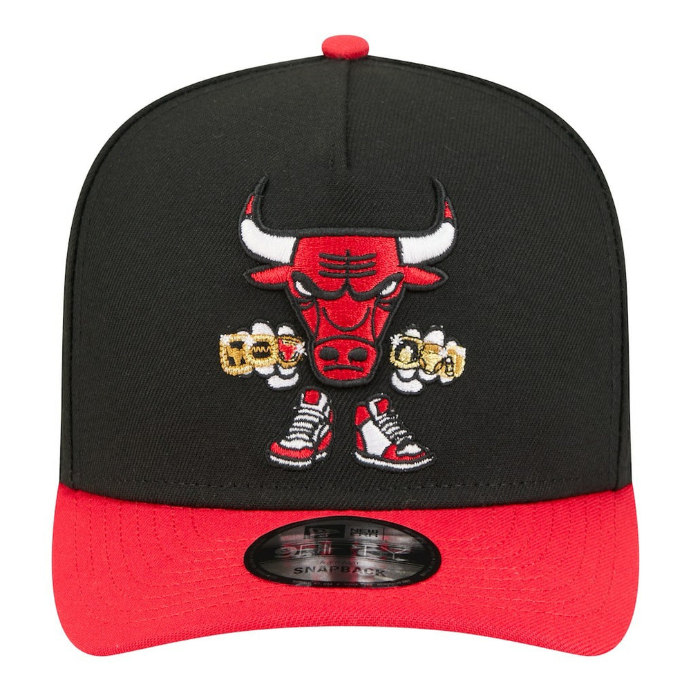 New Era Chicago Bulls Injection Cartoon Logo A-Frame 9FIFTY Adjustable Hat