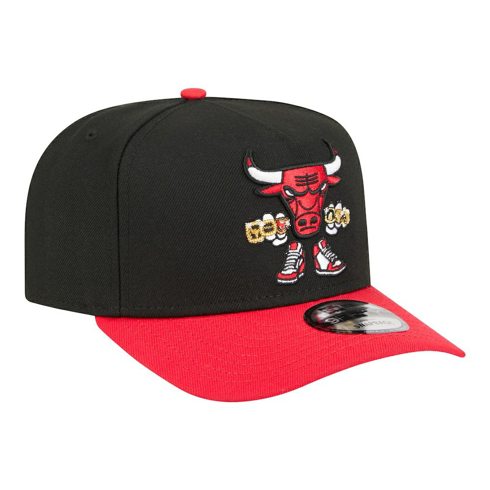 New Era Chicago Bulls Injection Cartoon Logo A-Frame 9FIFTY Adjustable Hat