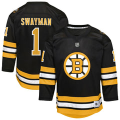 NHL Jeremy Swayman Boston Bruins Outerstuff Youth Home Replica Jersey