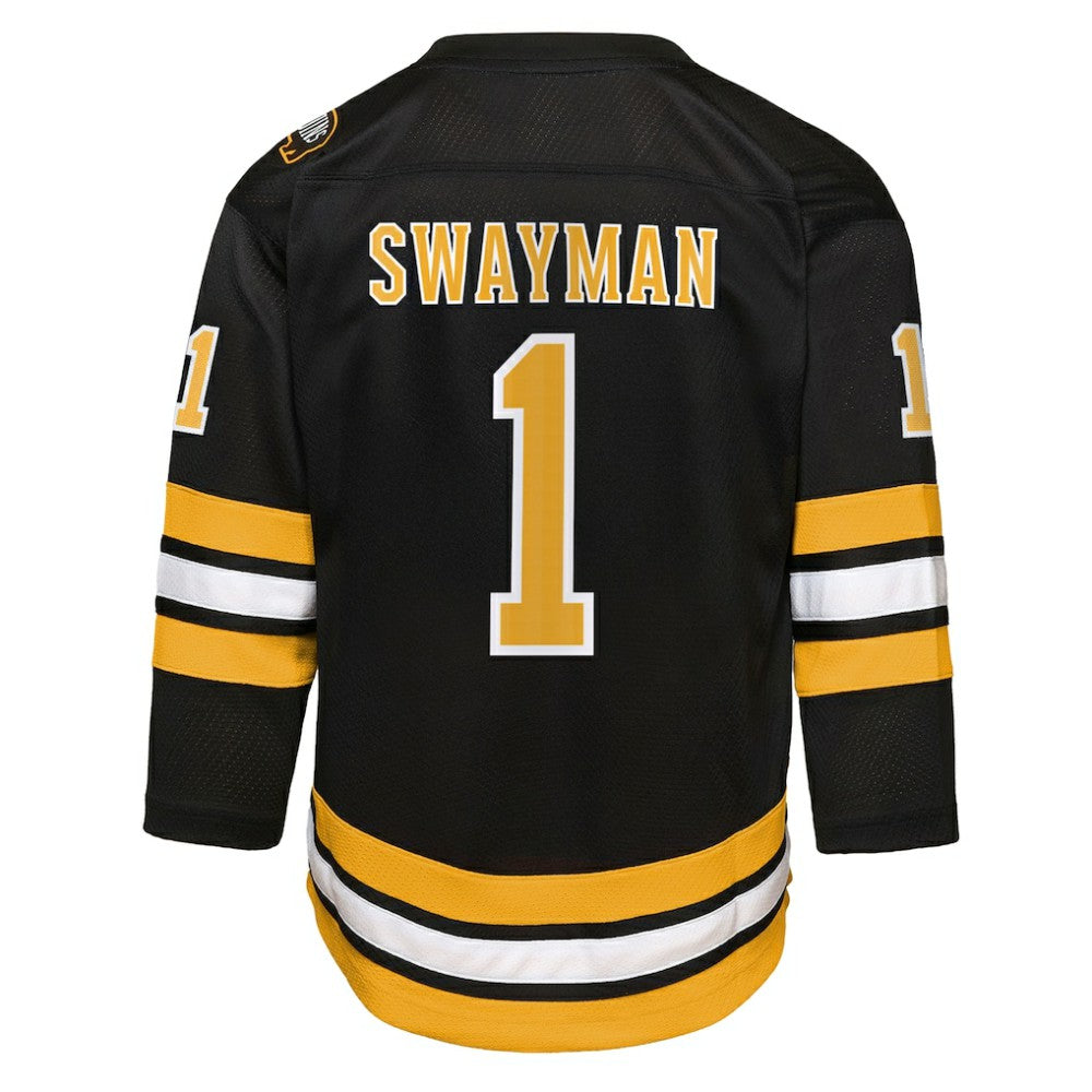 NHL Jeremy Swayman Boston Bruins Outerstuff Youth Home Replica Jersey