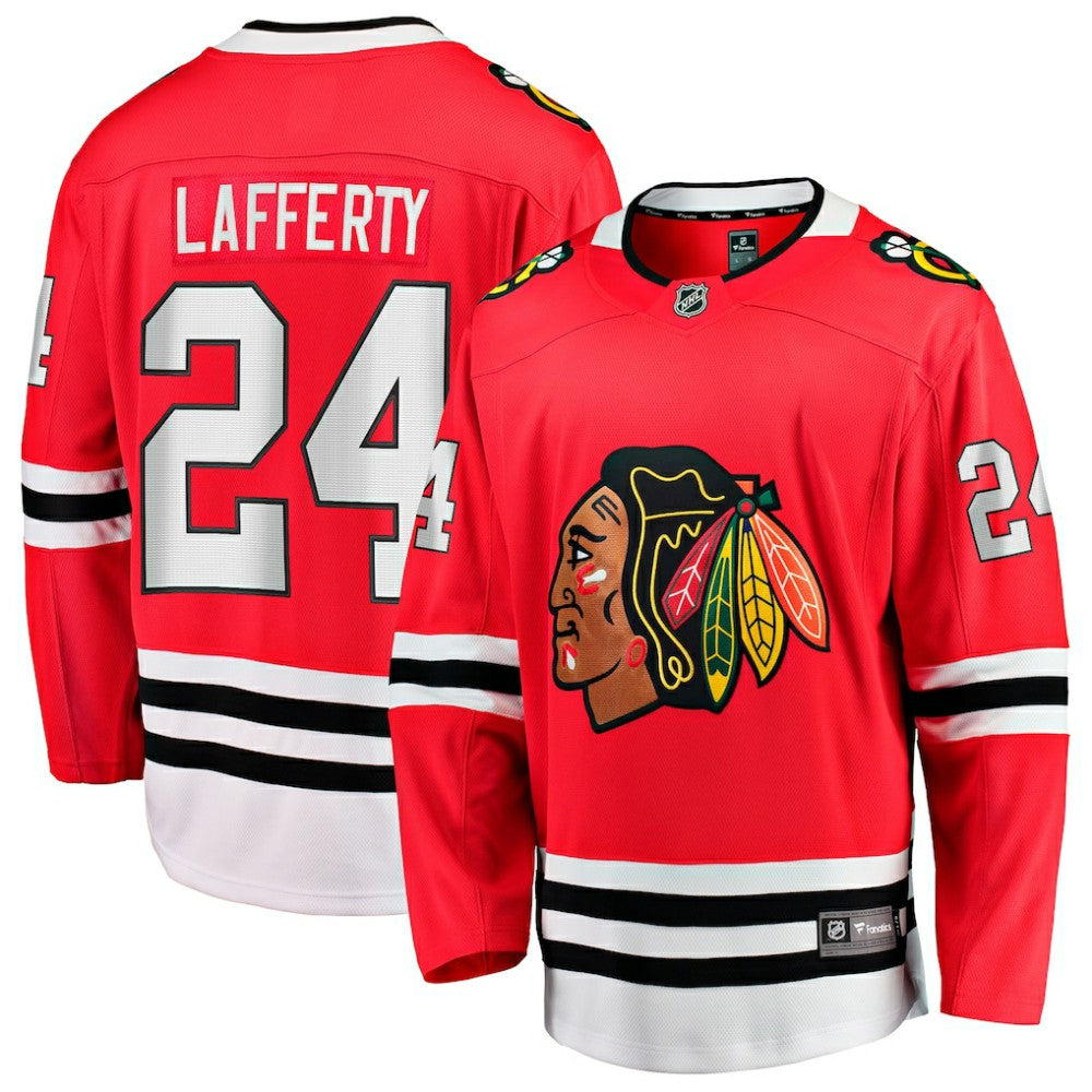 NHL Sam Lafferty Chicago Blackhawks Fanatics Home Breakaway Jersey