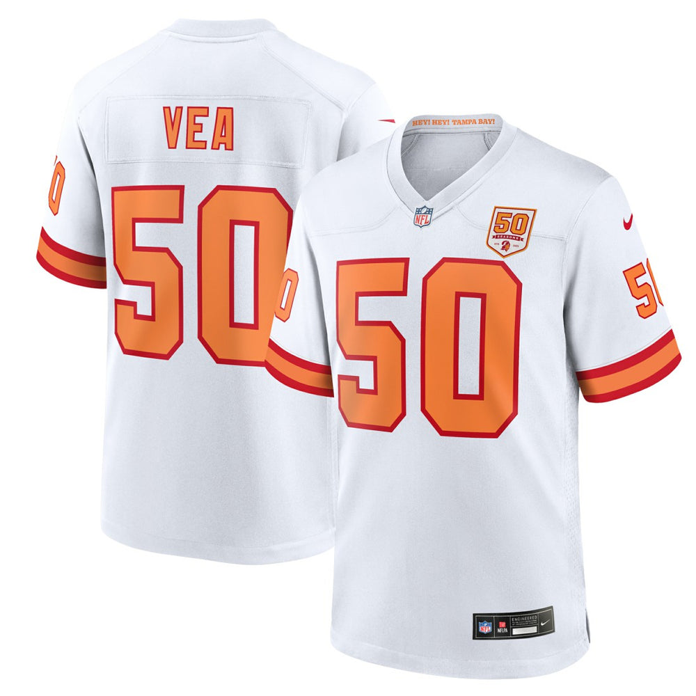 Vita Vea '76  50th Season Game Jersey - Tampa Bay Buccaneers Jerseys
