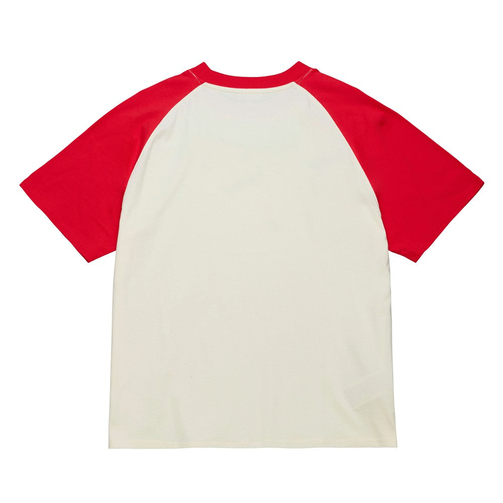 Cream Cincinnati Reds Mitchell & Ness Women's Boyfriend Raglan T-Shirt