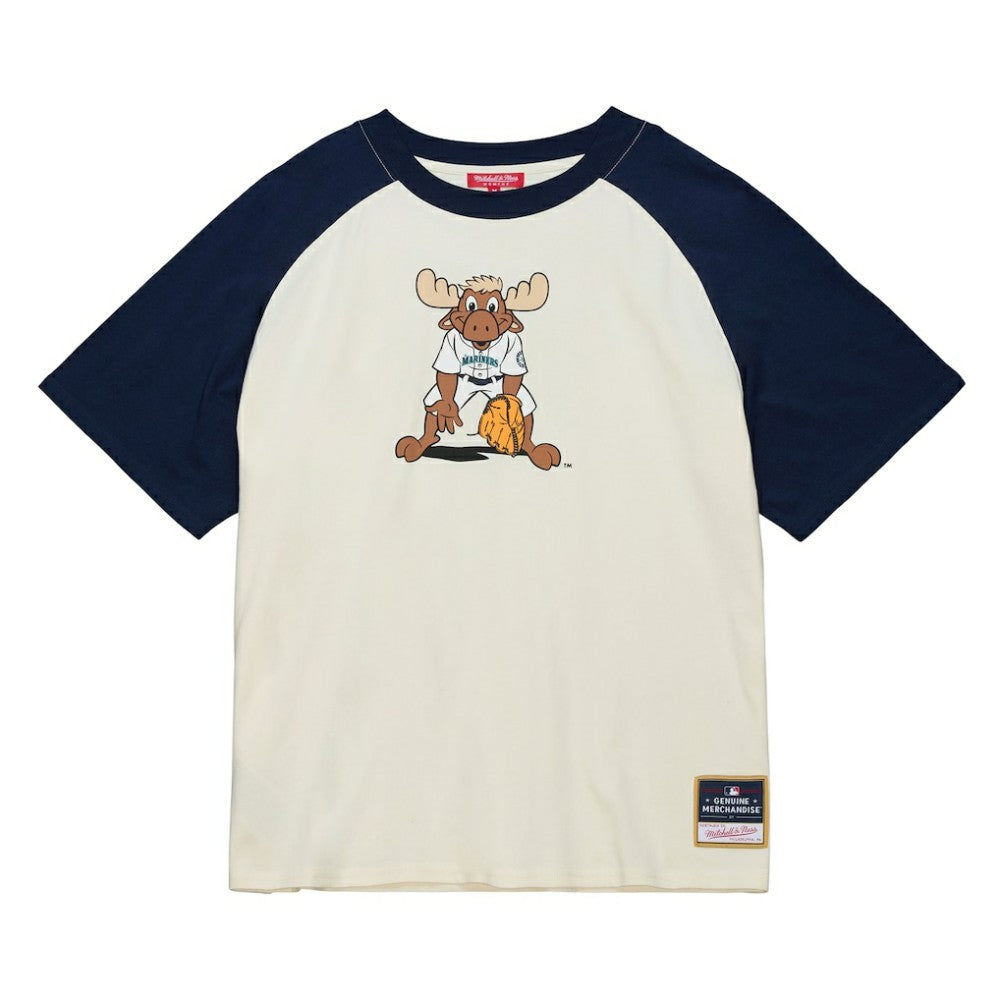 Cream Seattle Mariners Mitchell & Ness Women's Boyfriend Raglan T-Shirt