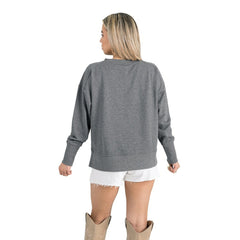 Gameday Couture Women's French Terry V-Neck Pullover Sweatshirt - Chicago Bears Pullover