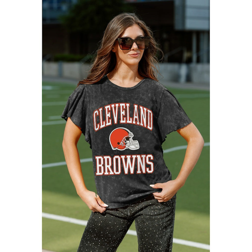 Gameday Couture Women's Relaxed Flutter Sleeve T-Shirt - Cleveland Browns T-shirts