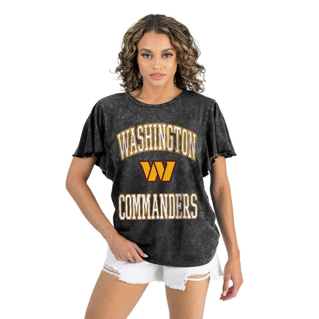Gameday Couture Women's Relaxed Flutter Sleeve T-Shirt - Washington Commanders T-shirts
