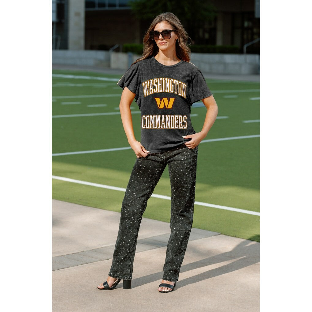 Gameday Couture Women's Relaxed Flutter Sleeve T-Shirt - Washington Commanders T-shirts