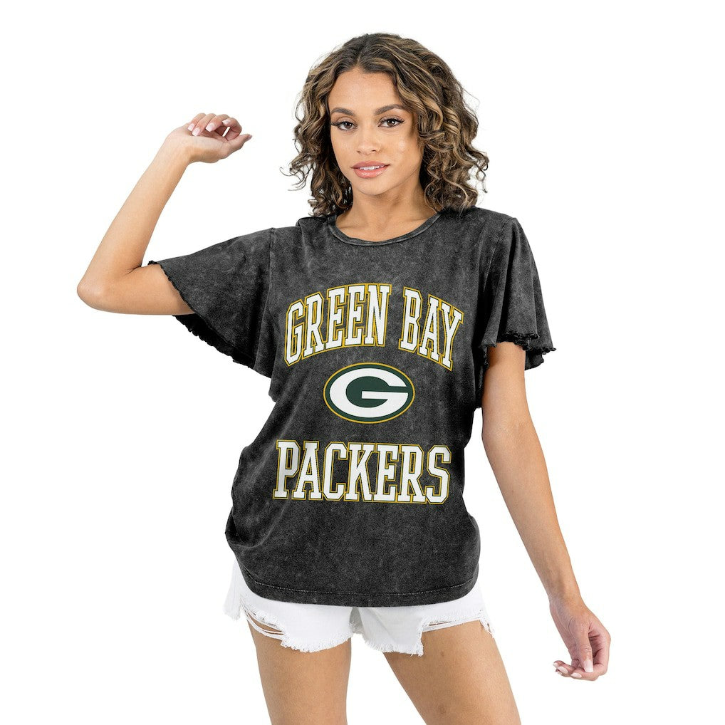 Gameday Couture Women's Relaxed Flutter Sleeve T-Shirt - Green Bay Packers T-shirts