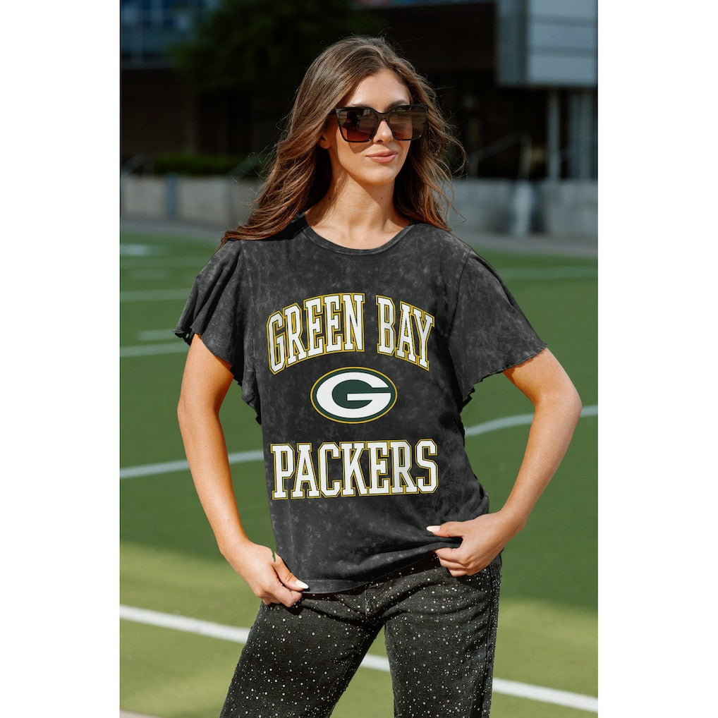 Gameday Couture Women's Relaxed Flutter Sleeve T-Shirt - Green Bay Packers T-shirts