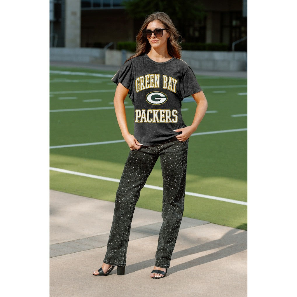 Gameday Couture Women's Relaxed Flutter Sleeve T-Shirt - Green Bay Packers T-shirts