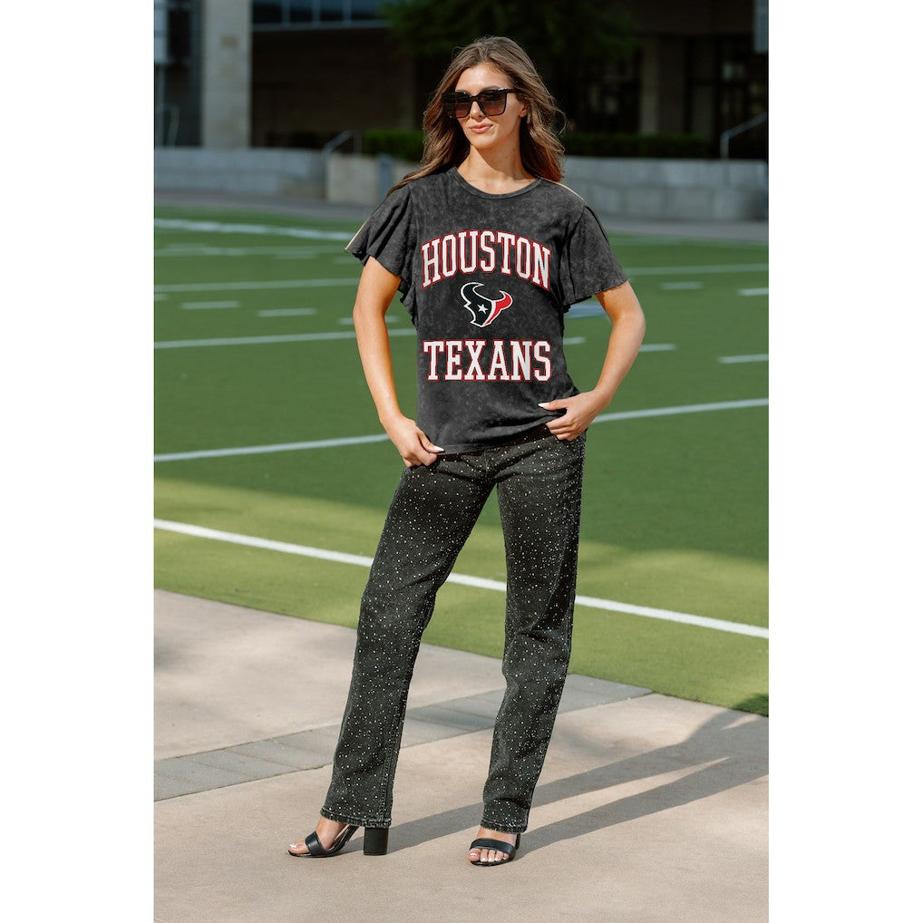 Gameday Couture Women's Relaxed Flutter Sleeve T-Shirt - Houston Texans T-shirts