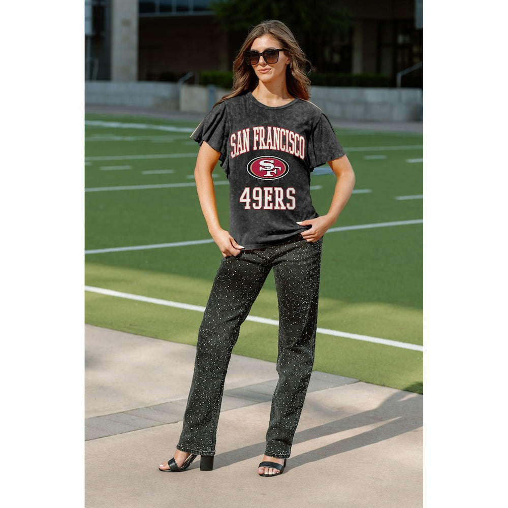 Gameday Couture Women's Relaxed Flutter Sleeve T-Shirt - San Francisco 49ers T-shirts