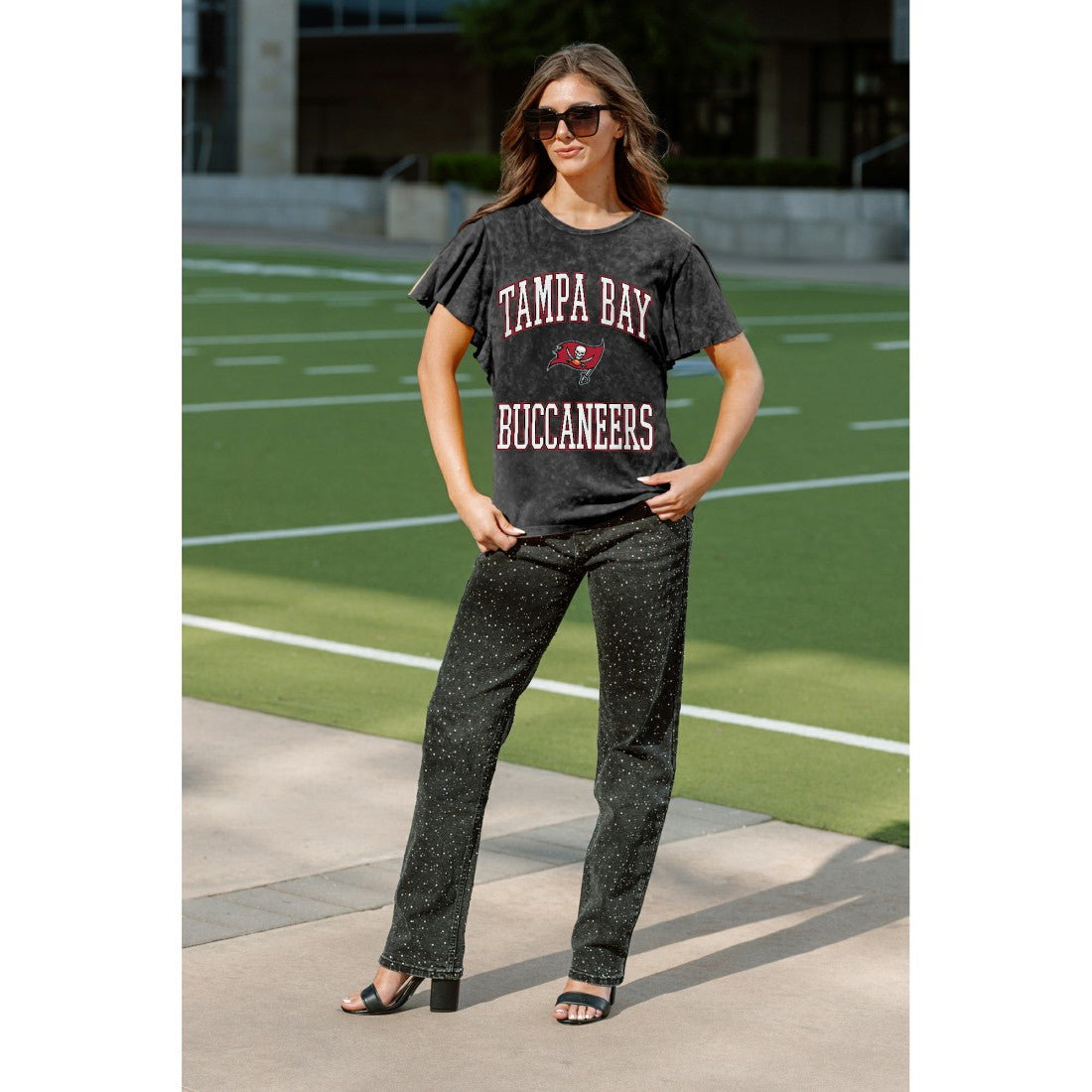 Gameday Couture Women's Relaxed Flutter Sleeve T-Shirt - Tampa Bay Buccaneers T-shirts
