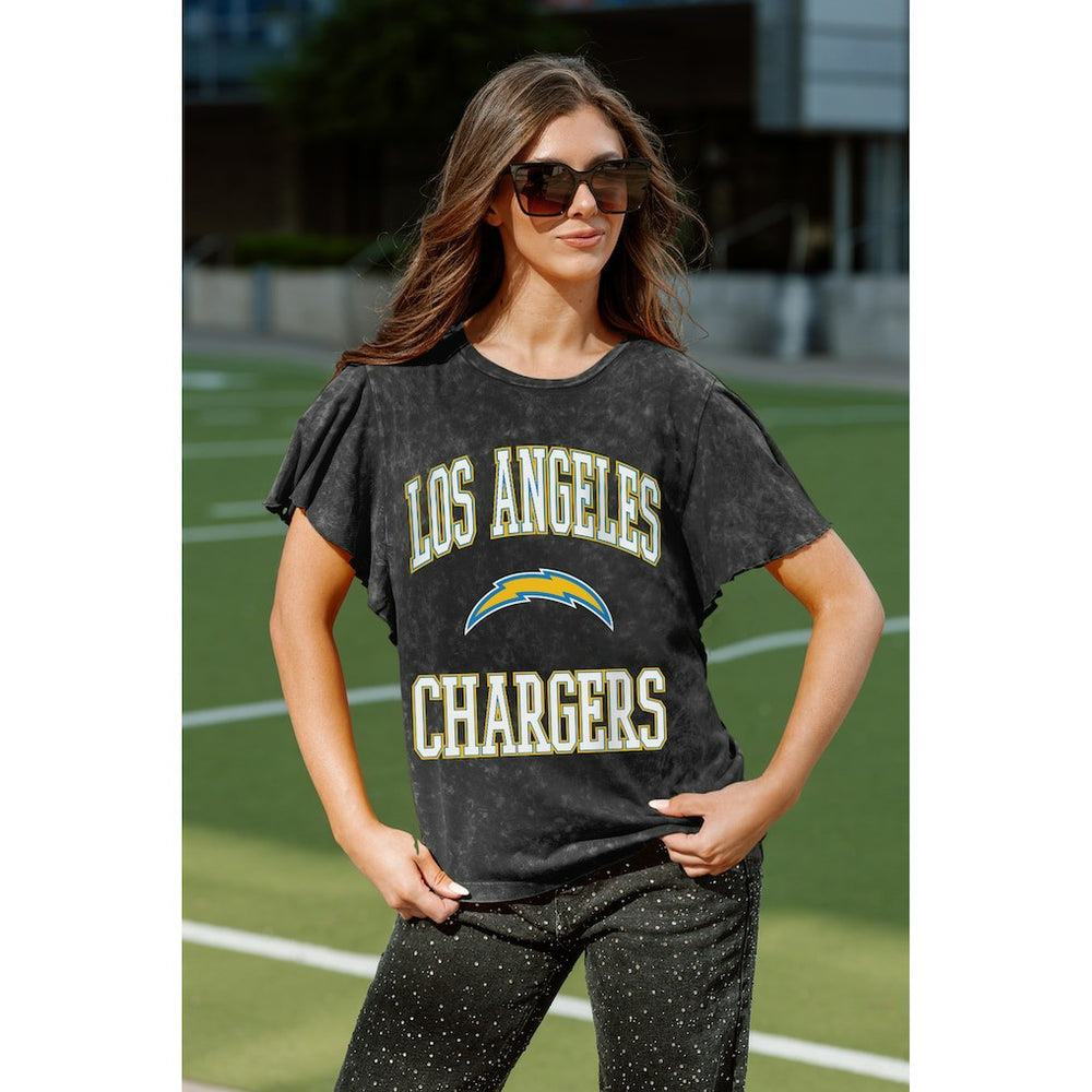 Gameday Couture Women's Relaxed Flutter Sleeve T-Shirt - Los Angeles Chargers T-shirts