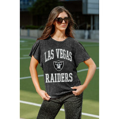 Gameday Couture Women's Relaxed Flutter Sleeve T-Shirt - Las Vegas Raiders T-shirts